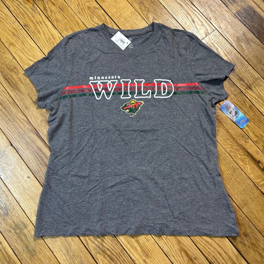 NEW Minnesota Wild NHL Hockey T Shirt Adult XL Green‎ White Red Graphic Tee